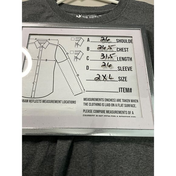 Big Dogs "Bite‎ Me" Long Sleeve T-Shirt 2XL Gray Cotton/Polyester/Rayon Blend - Picture 5 of 5